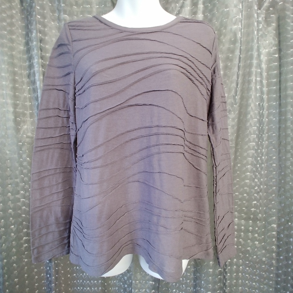 Simply Vera Vera Wang Grey Tee Shirt Size Medium
